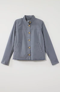 button-front swing jacket