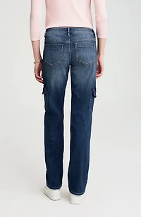 relaxed straight-leg cargo jeans