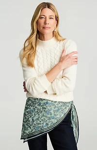 reversible printed diamond scarf