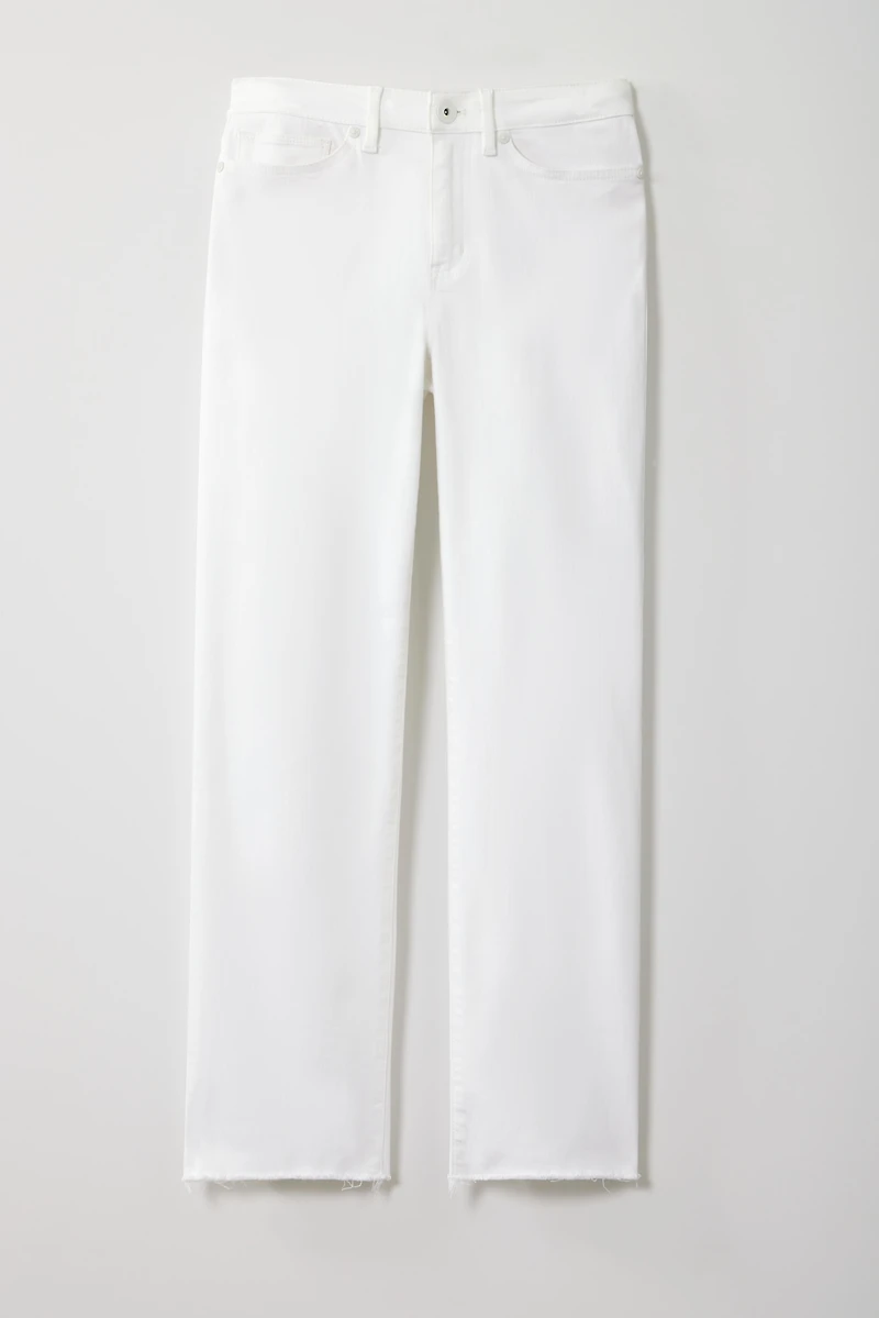 mid-rise straight-leg ankle jeans