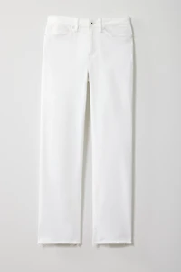 mid-rise straight-leg ankle jeans