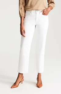 mid-rise straight-leg ankle jeans