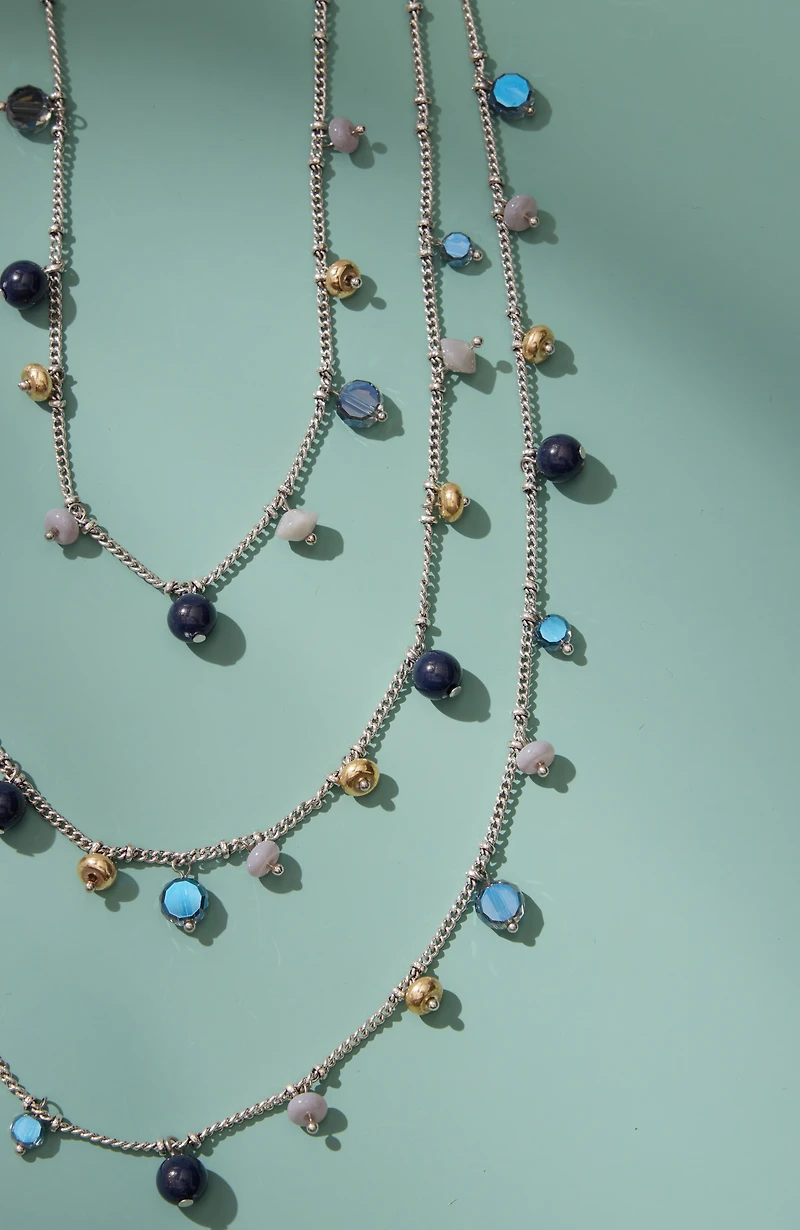 multistrand beaded necklace