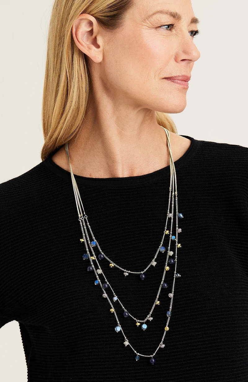 multistrand beaded necklace