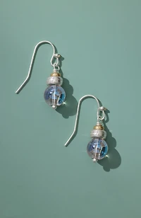 midnight beaded drop earrings