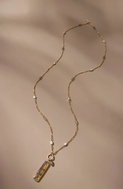 layered glass pendant necklace