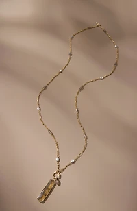 layered glass pendant necklace