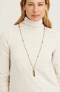 layered glass pendant necklace