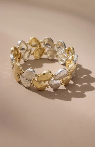 multi-metal stretch bracelet