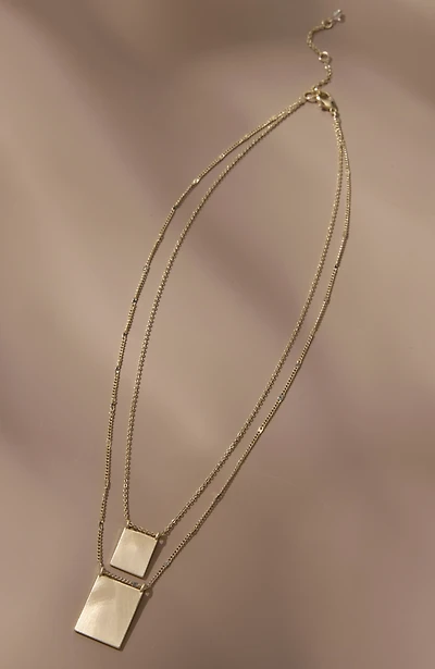 demi-fine layered-squares necklace