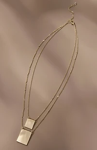 demi-fine layered-squares necklace