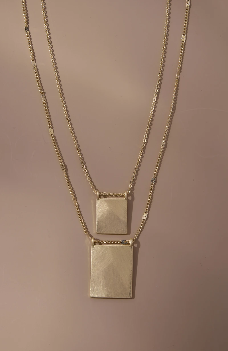 demi-fine layered-squares necklace
