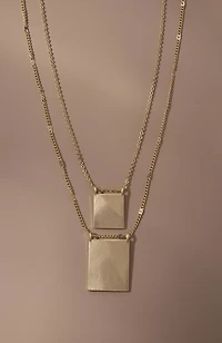 demi-fine layered-squares necklace