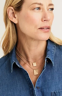 demi-fine layered-squares necklace