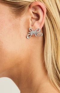 festive bow earrings