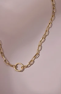 goldtone charm necklace