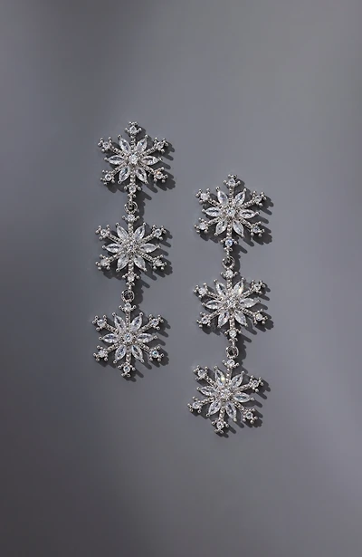 stacked-snowflakes earrings