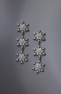 stacked-snowflakes earrings