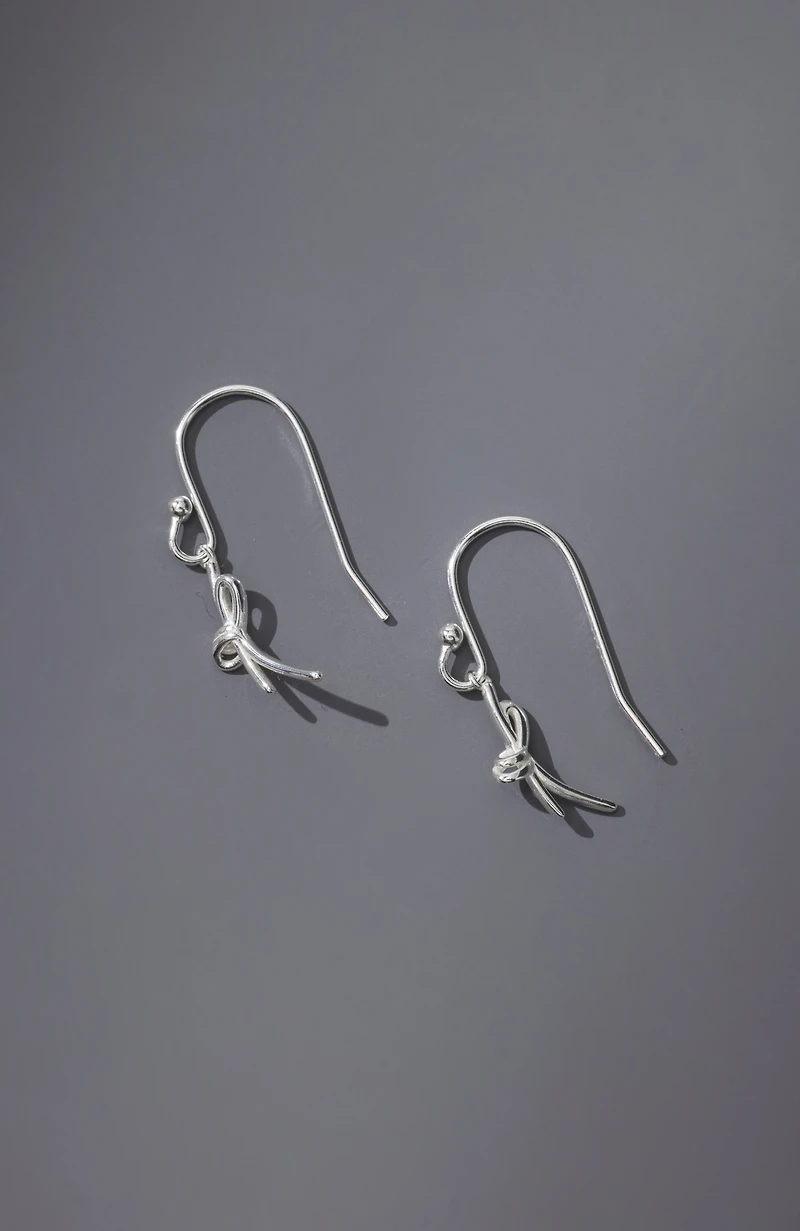 sterling silver bow earrings