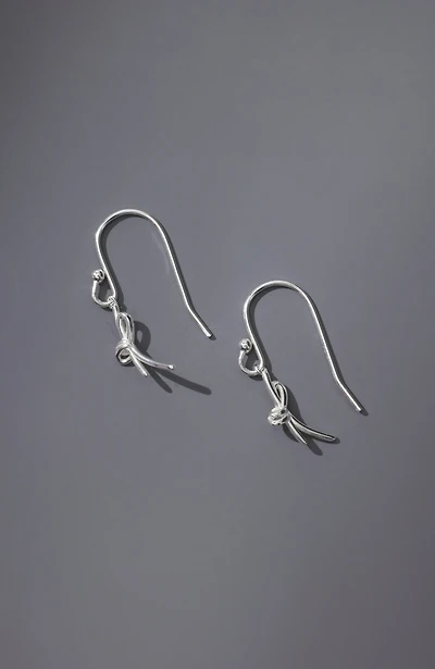 sterling silver bow earrings