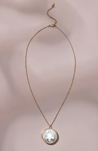 snowflake locket necklace