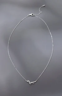sterling silver bow necklace