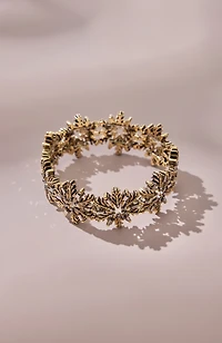 goldtone snowflake stretch bracelet