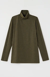 luxe supima® shirred turtleneck