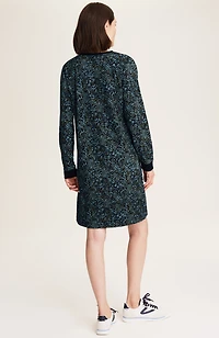 fit french terry printed dress