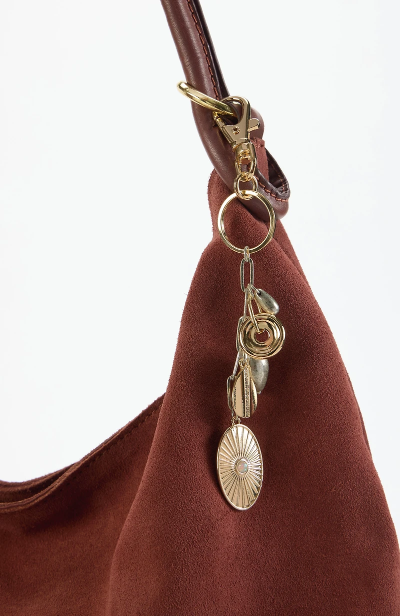 mixed-metals bag charm