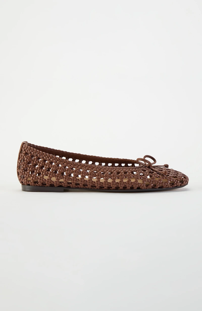olivia open-weave bow flats