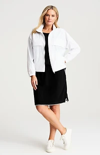 fit whipstitched skirt