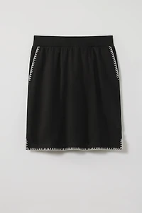 fit whipstitched skirt