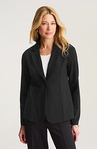wearever sculpted-knit button-front blazer