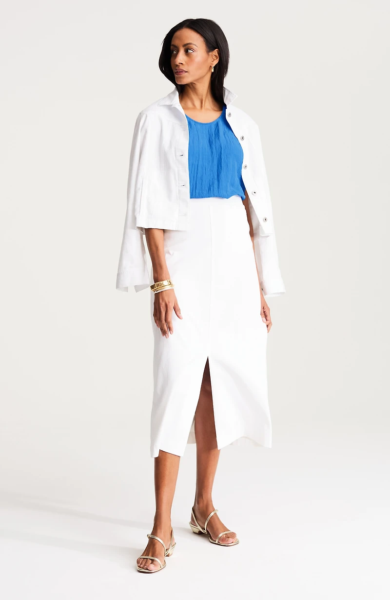 wearever crinkled scoop-neck top