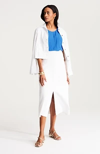 wearever crinkled scoop-neck top