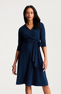 wearever wrap-style v-neck dress