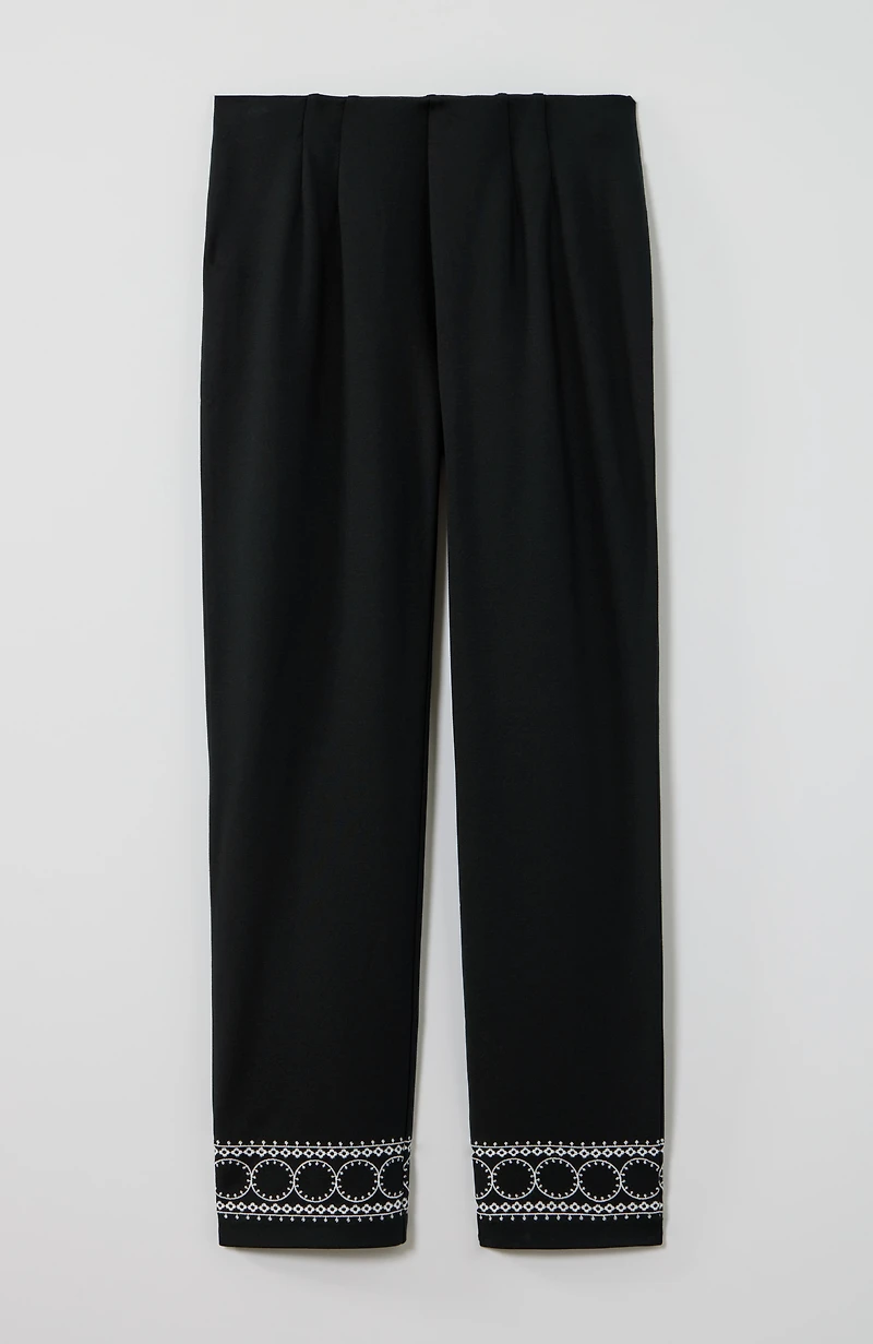 wearever embroidered knit pants