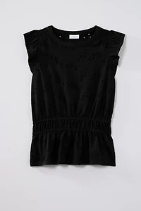 eyelet sleeveless top