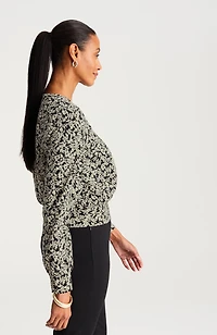 banded-hem jersey top