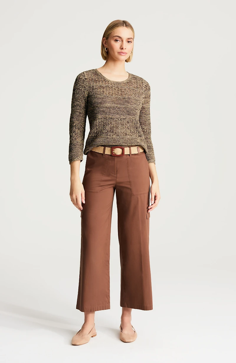 marled textured sweater