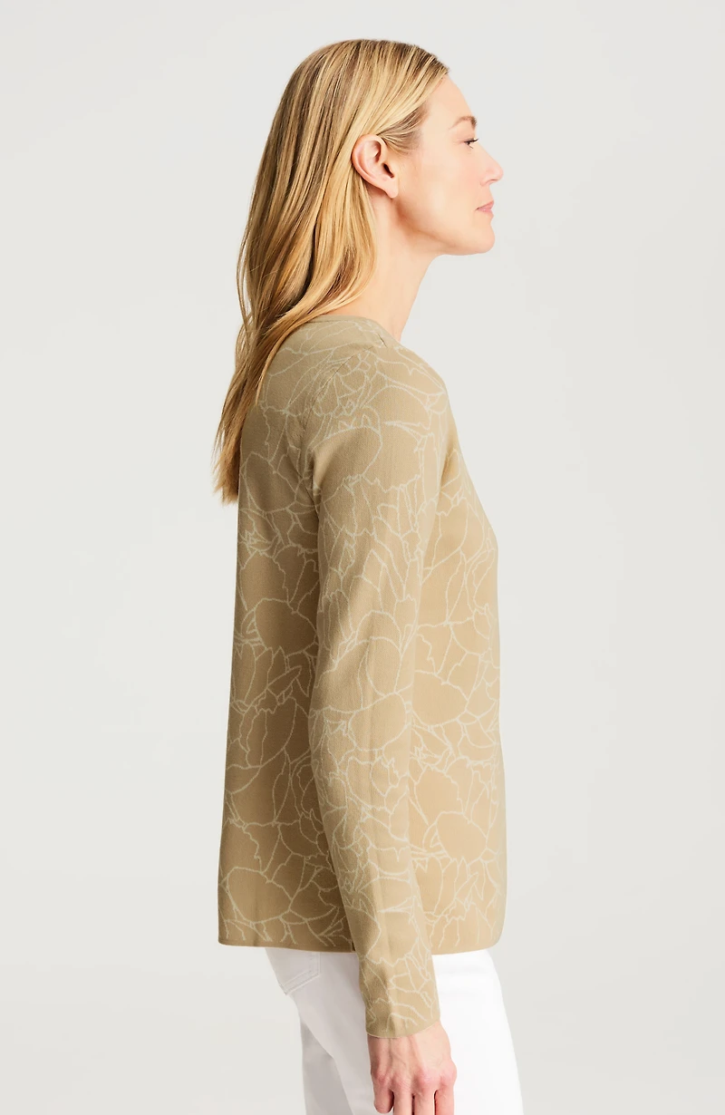 floral jacquard sweater