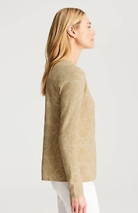 floral jacquard sweater