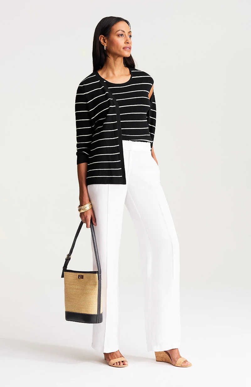 wearever ribbed cap-sleeve sweater