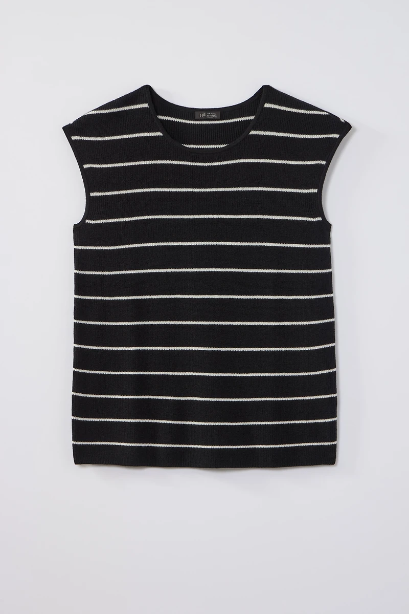 wearever ribbed cap-sleeve sweater