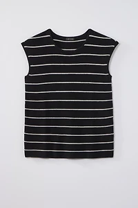 wearever ribbed cap-sleeve sweater