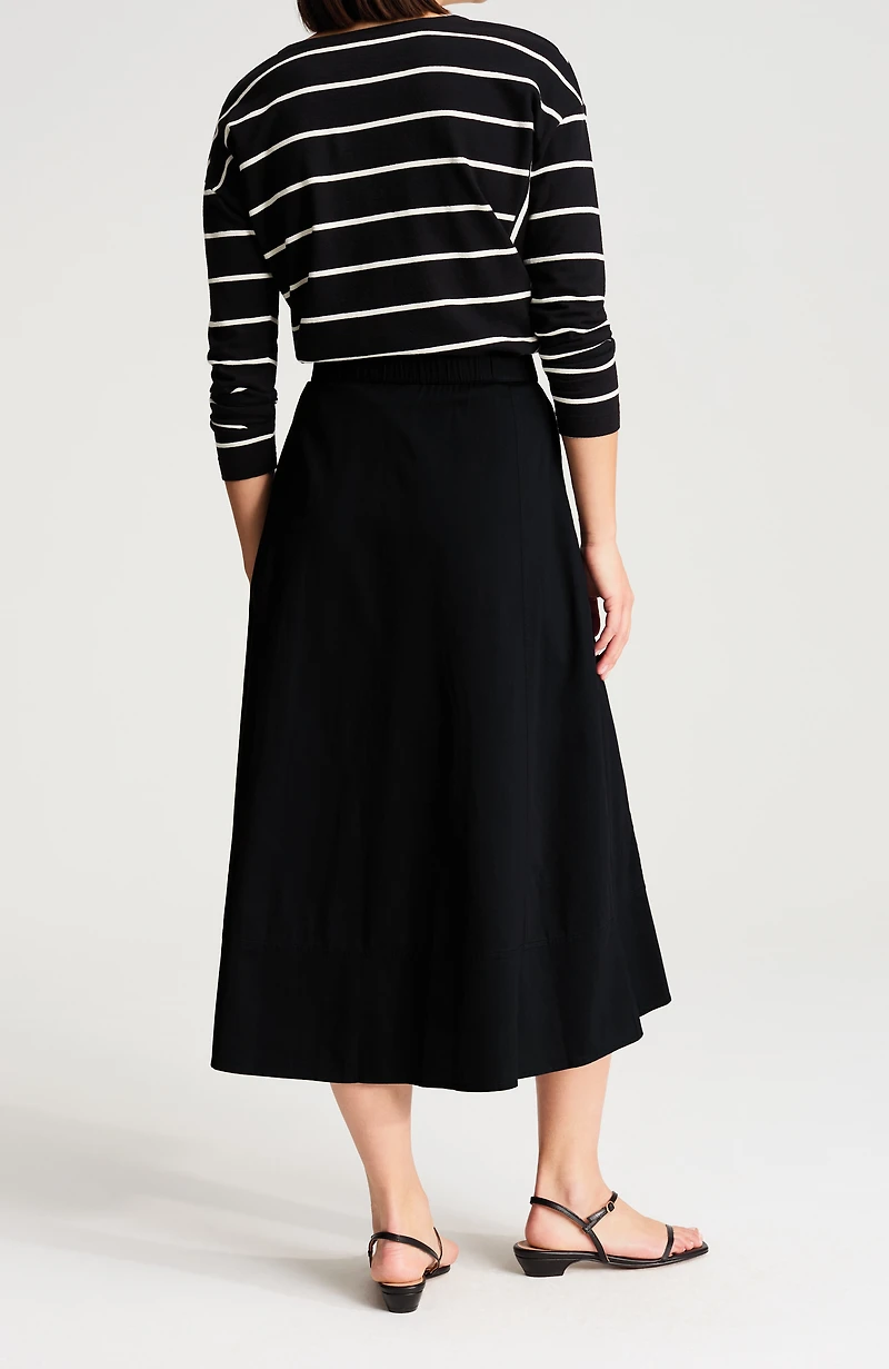 button-front maxi skirt