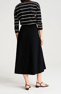 button-front maxi skirt
