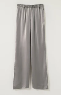 wide-leg satin pants