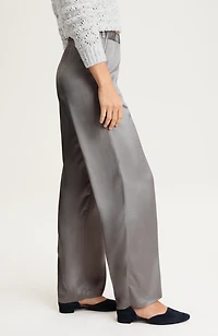 wide-leg satin pants